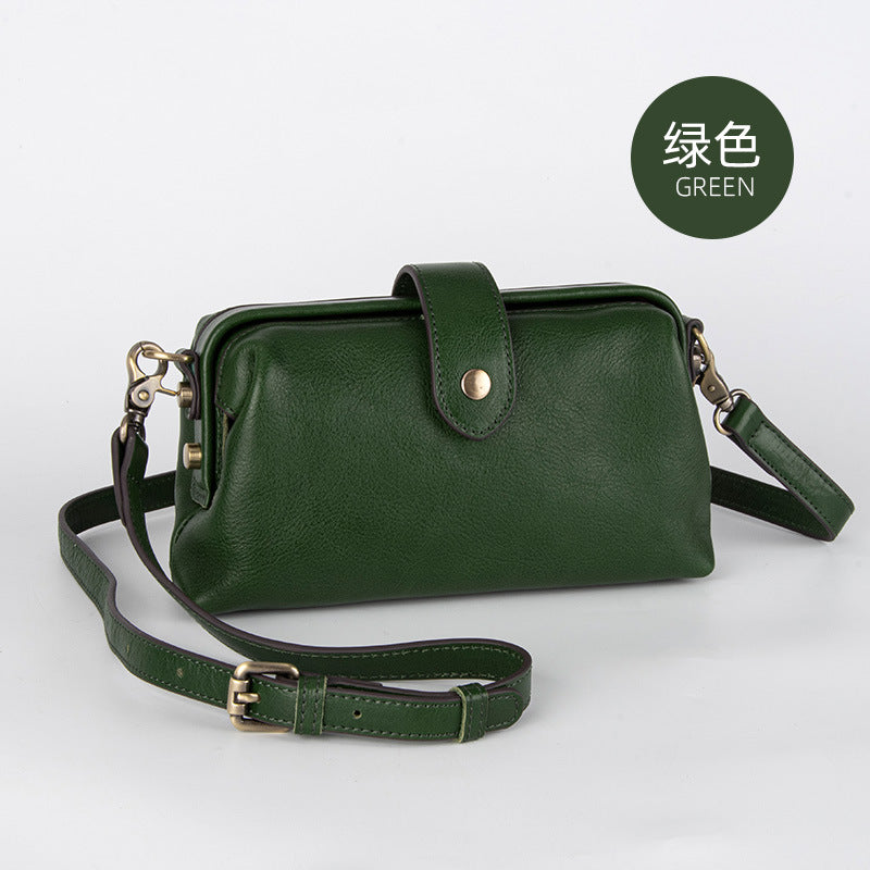 Wholesale Vintage top layer cowhide leather bag small shoulder bag